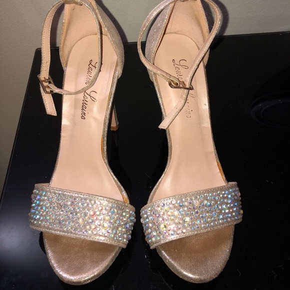 Shoes | Beautiful Gold Sparkly Sandler Heels | Poshmark